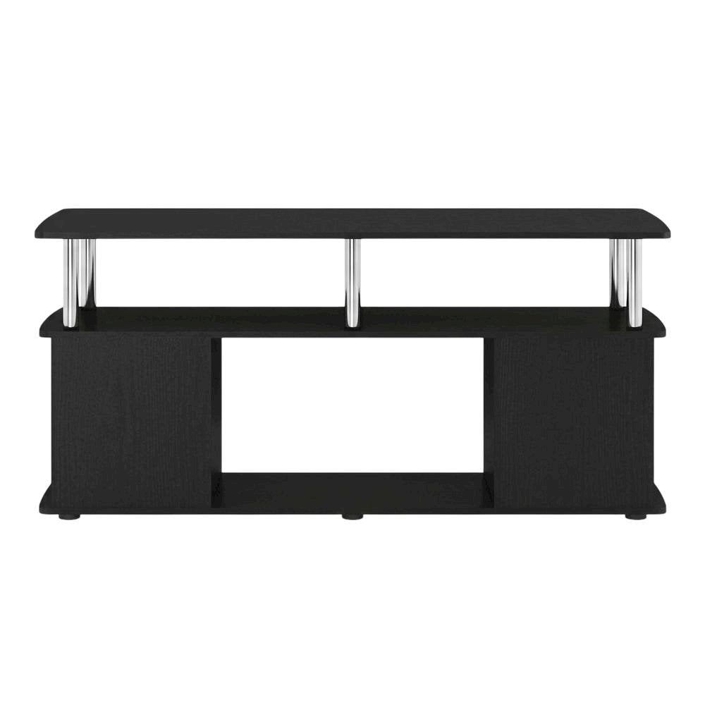 Dark Americano TV Stand for TVs up to 50 Inches with Open Shelves, Storage