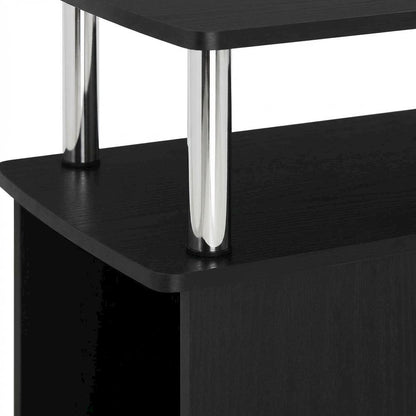 Dark Americano TV Stand for TVs up to 50 Inches with Open Shelves, Storage