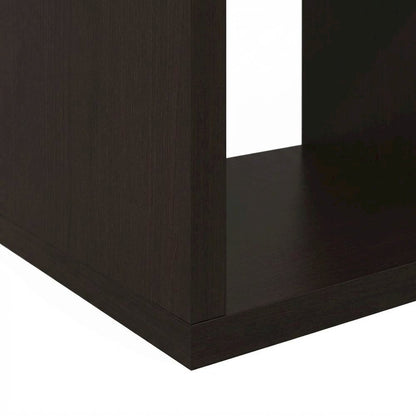 Wooden bookcase with modern design for living room storage