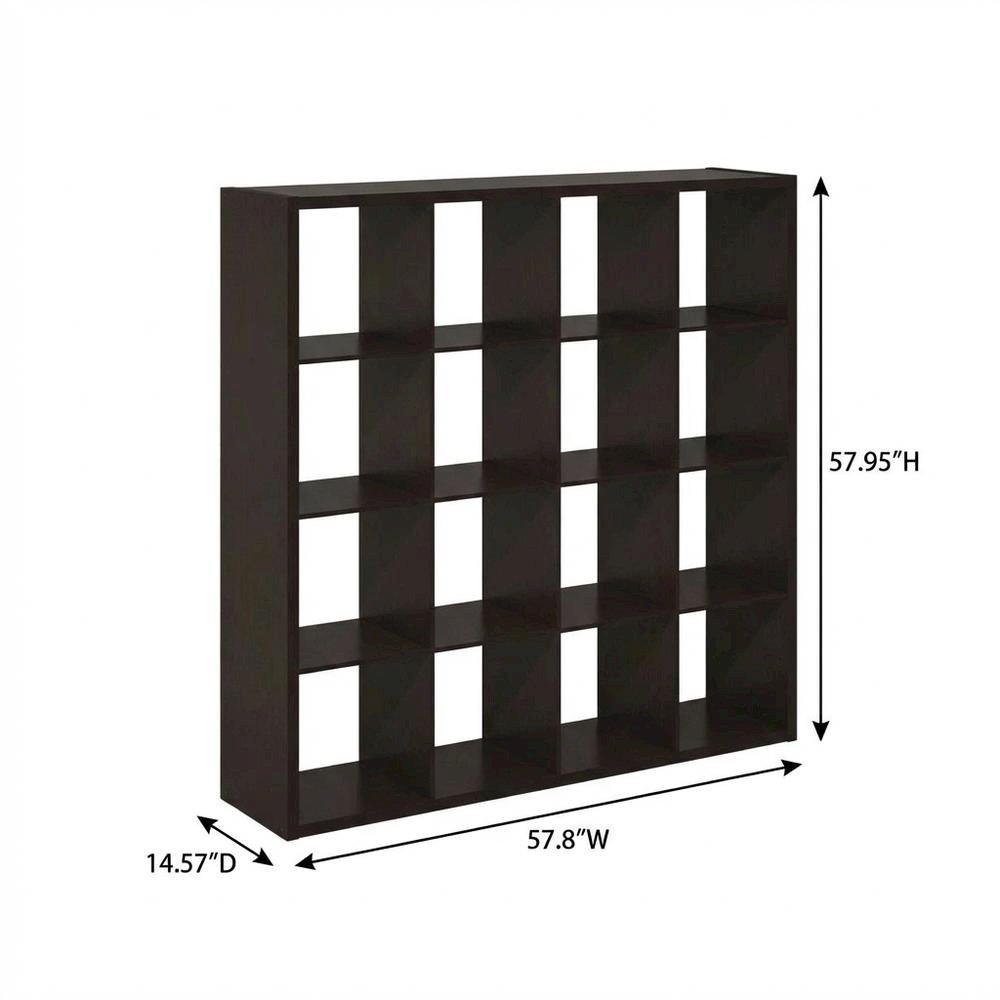 Wooden bookcase with open shelving for versatile storage