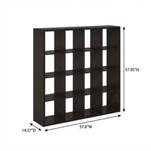 Wooden bookcase with open shelving for versatile storage