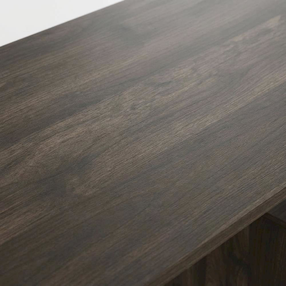 Columbia Walnut and Black Study Desk with Drawer Bins for Home Office
