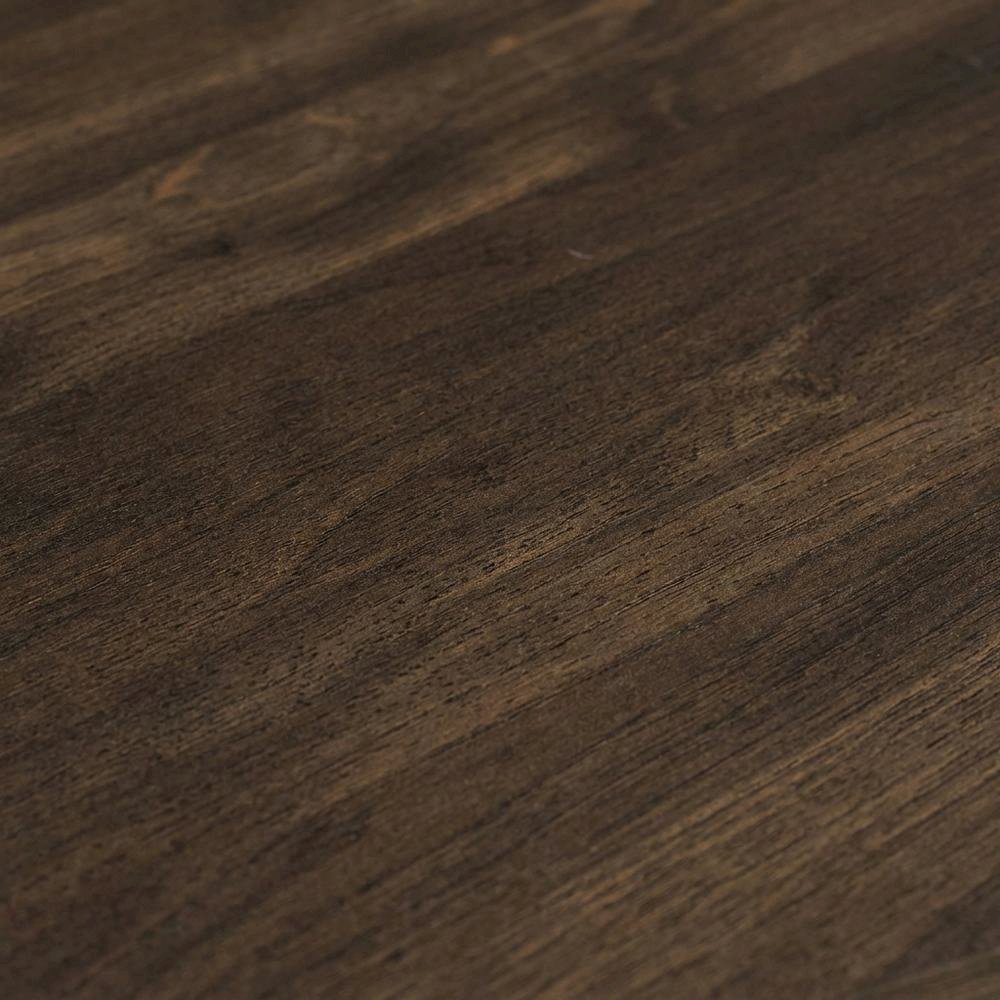 Walnut and Black Oval End Table with Modern Style and Sturdy Frame