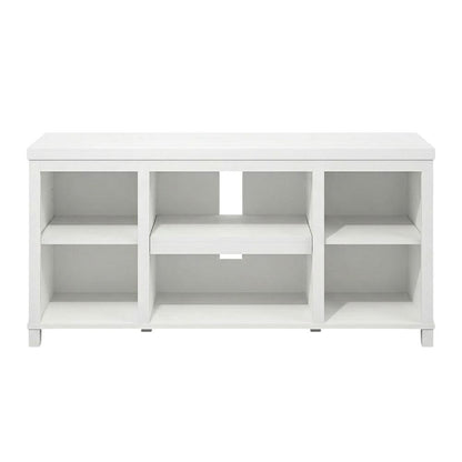 Wooden 3-Tier Entertainment Center for TV up to 55 Inch, USB Ports, Power Outlet