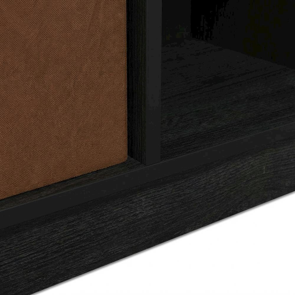 3x2 Wooden Bookcase with Bins in Medium Brown for Organized Storage