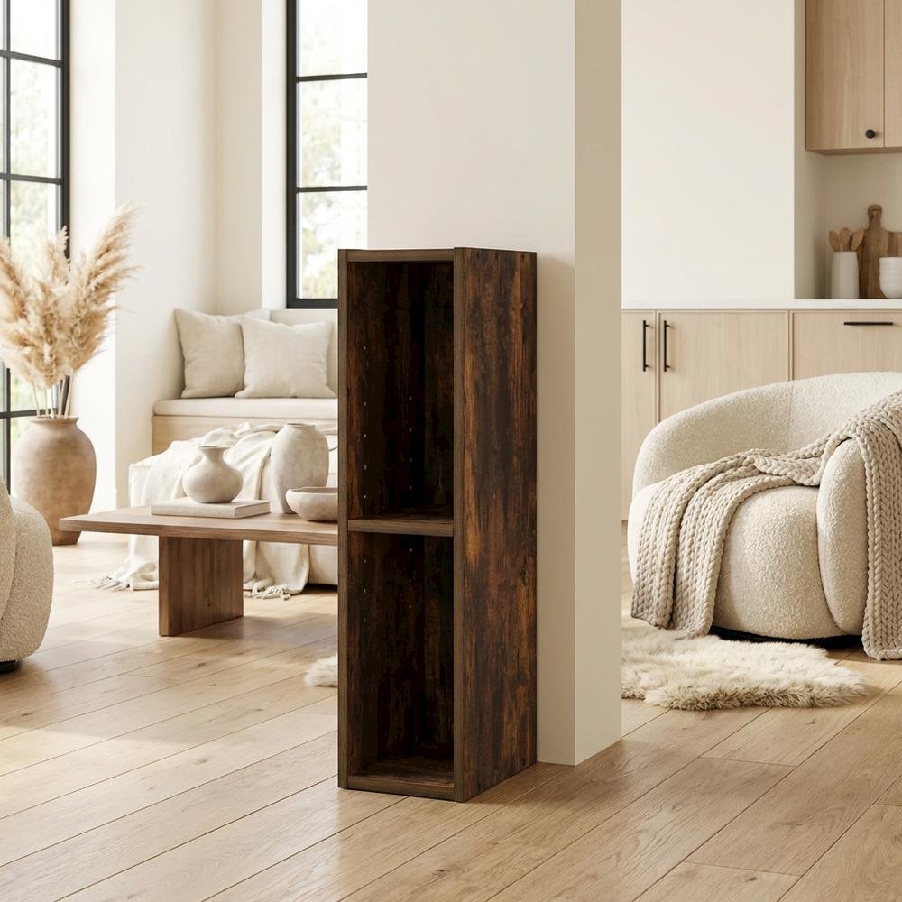 Bookshelf with Engineered Wood Finish for Living Room Storage