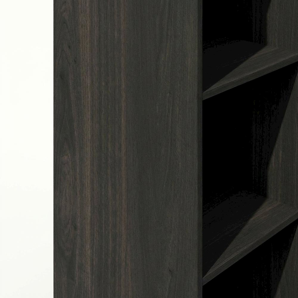 Wooden bookcase with open shelves for home or office storage