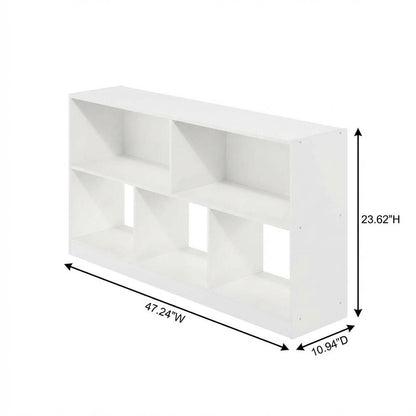 Wooden bookcase with clean design for versatile storage