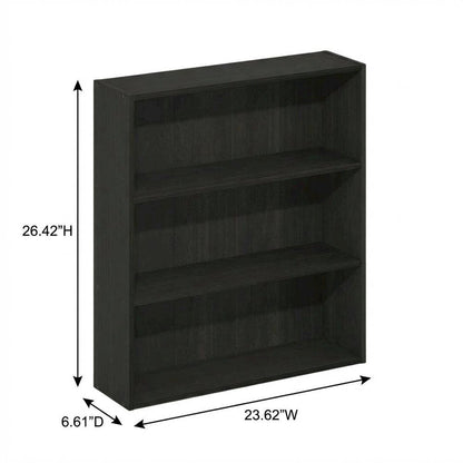 Wooden bookcase in finish with open shelving design for versatile storage