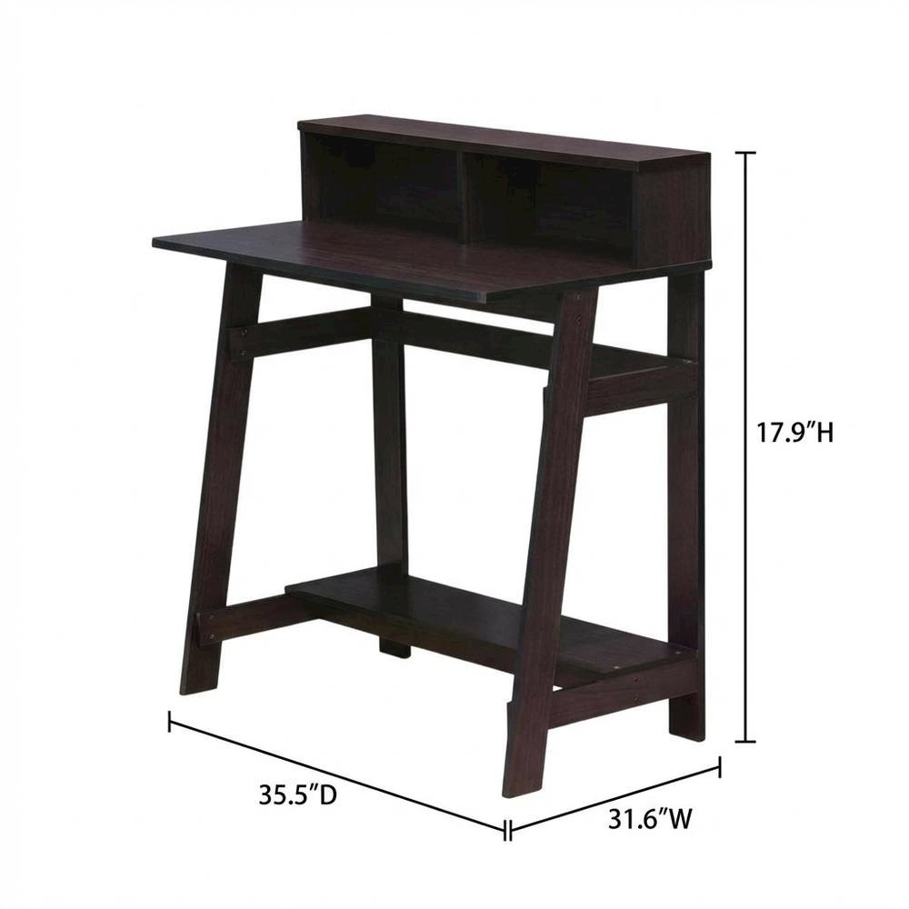 Dark Walnut Computer Desk with A-Frame Frame for Home Office
