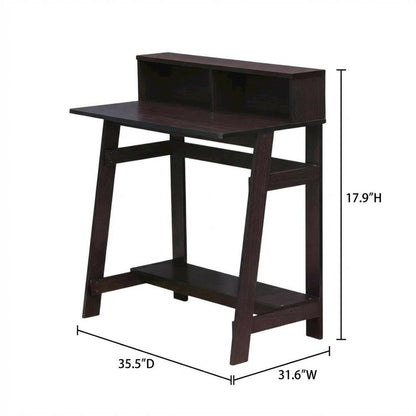 Dark Walnut Computer Desk with A-Frame Frame for Home Office