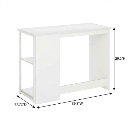 White Modern Living Computer Desk with Sturdy Construction and Spacious Surface