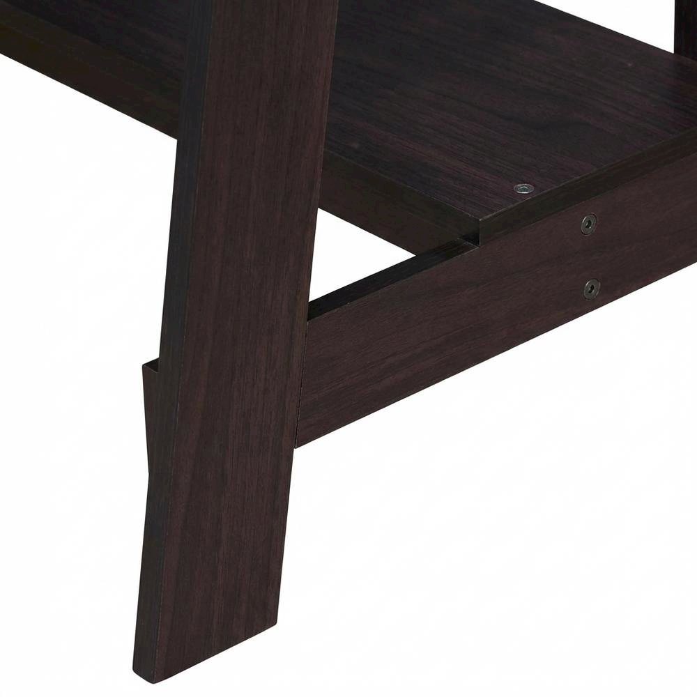 Dark Walnut Computer Desk with A-Frame Frame for Home Office