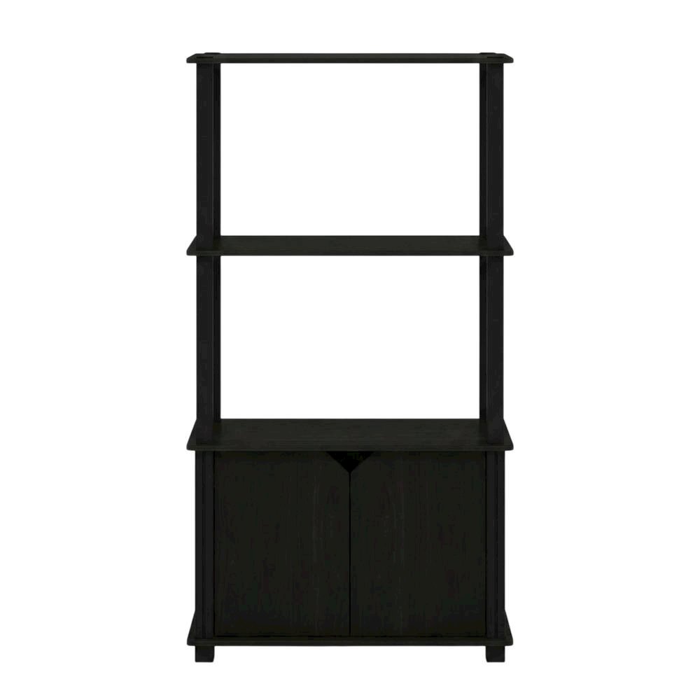 3-Tier End Table Set in Americano and Chrome Finish with Modern Design