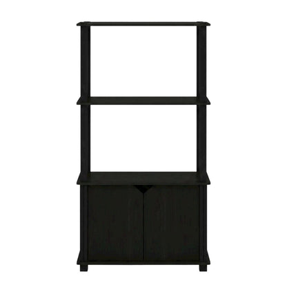 3-Tier End Table Set in Americano and Chrome Finish with Modern Design