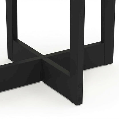 Grey oval end table with stylish French oak finish and modern design