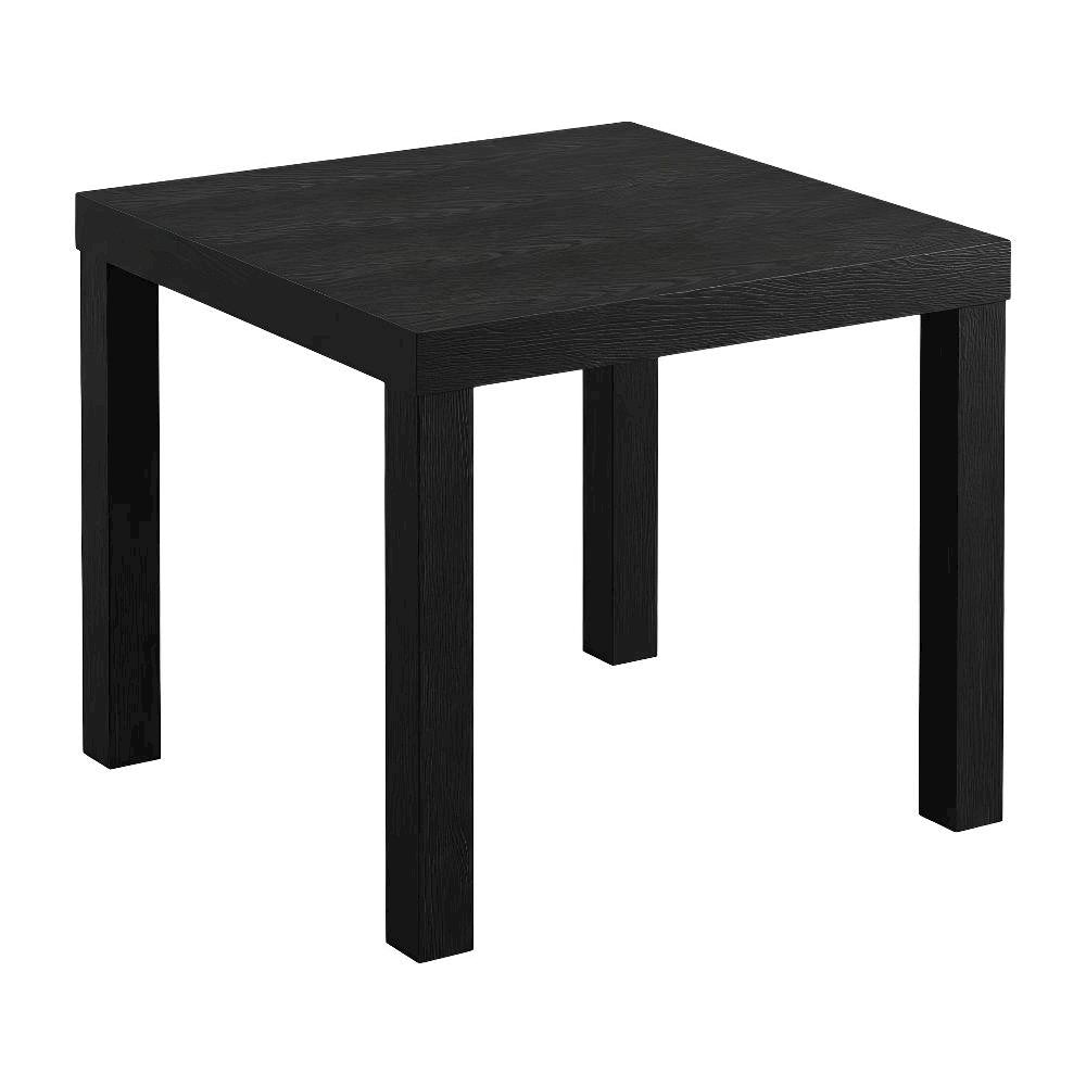 Black Square Coffee Table with Minimalist Design and Lightweight Frame