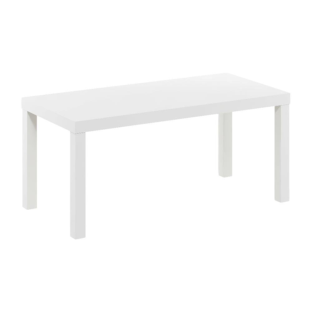 White Simple Coffee Table with Modern Design and Lightweight Construction