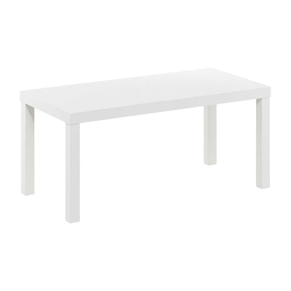 White Simple Coffee Table with Modern Design and Lightweight Construction