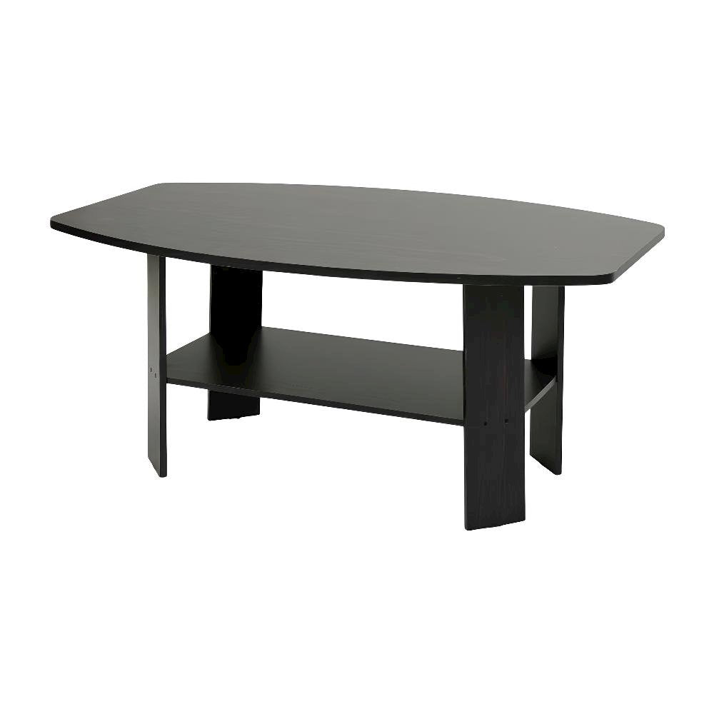 Espresso Coffee Table with Minimalist Design and Sturdy Wood Construction