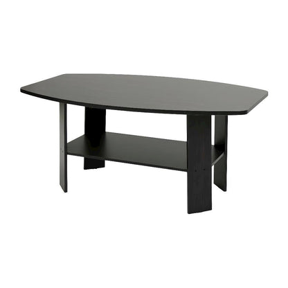 Espresso Coffee Table with Minimalist Design and Sturdy Wood Construction
