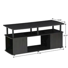 Black Utility Coffee Table with Open Storage and Sturdy Frame
