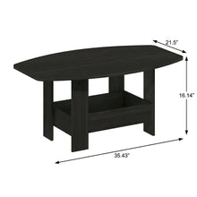 Espresso Coffee Table with Storage Compartment and Simple Design for Living Room