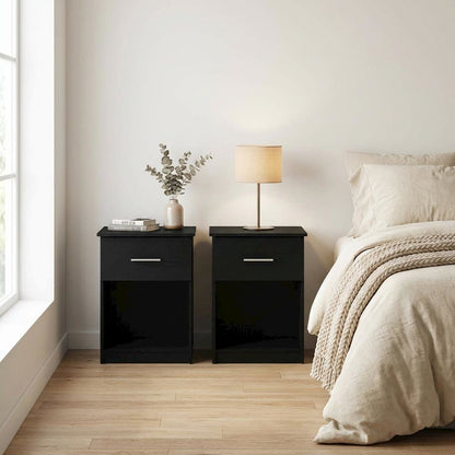 Americano Nightstand Set, Single Drawer, Handle, Modern Bedroom Storage Solution