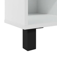 White Corner Fireplace TV Stand with 4 Open Storage Compartments in Wood Finish