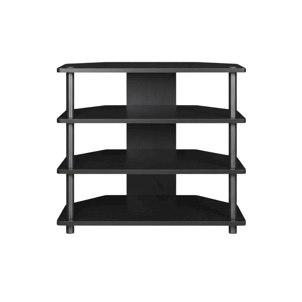 4-Tier Petite TV Stand, Easy Assembly, Composite Wood Construction