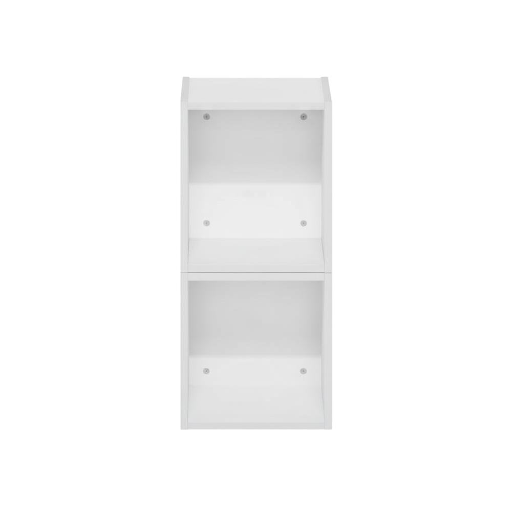 White wood bookcase with compact design and versatile storage solution