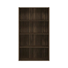 Wooden 4-Tier Open Shelf with Ample Storage in Walnut Finish
