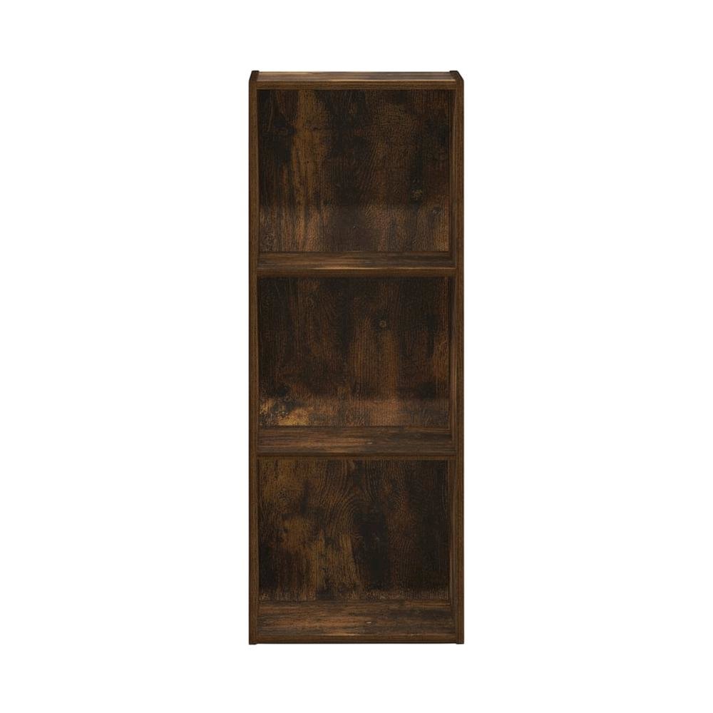 Wooden bookcase with open shelf design for versatile storage
