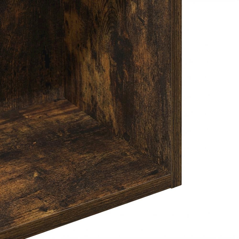 Wooden bookcase with open shelf design for versatile storage