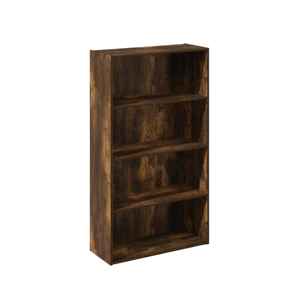 Wood Bookcase with Open Shelving for Living Room Storage