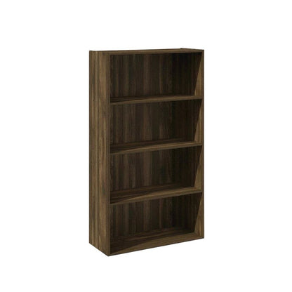 Wooden bookcase with minimalist design, sturdy construction, and ample storage