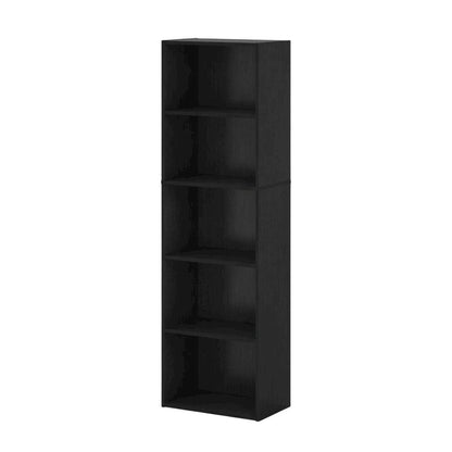 Wood Bookcase with Open Shelving for Living Room or Office Storage
