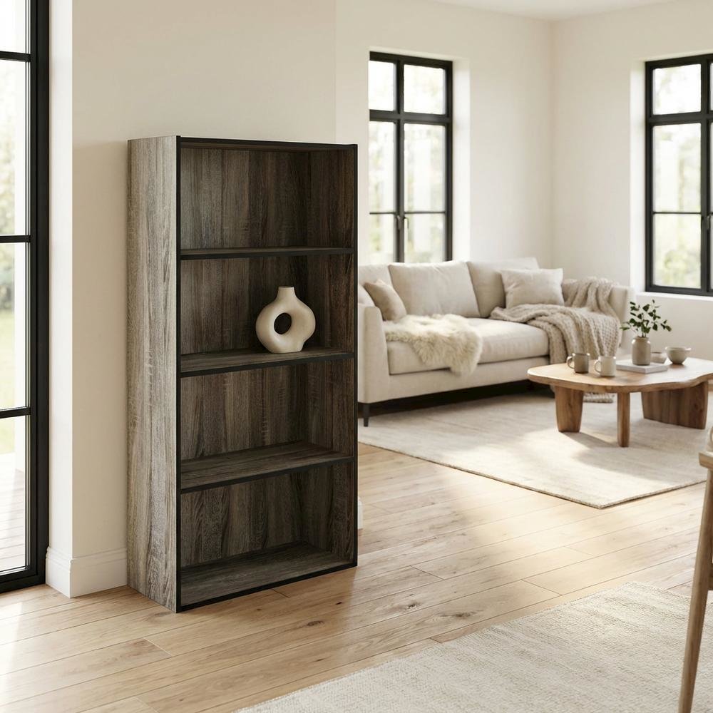 Wooden bookcase with simple design for home or office storage