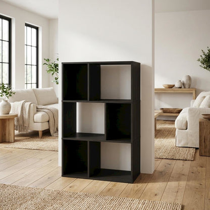 Wooden bookcase with simple design for home or office storage