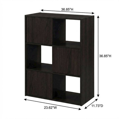Wooden bookcase with simple design for home or office storage
