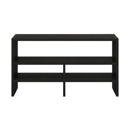 Espresso Desk Top Organizing Shelf with Sturdy Wood Construction