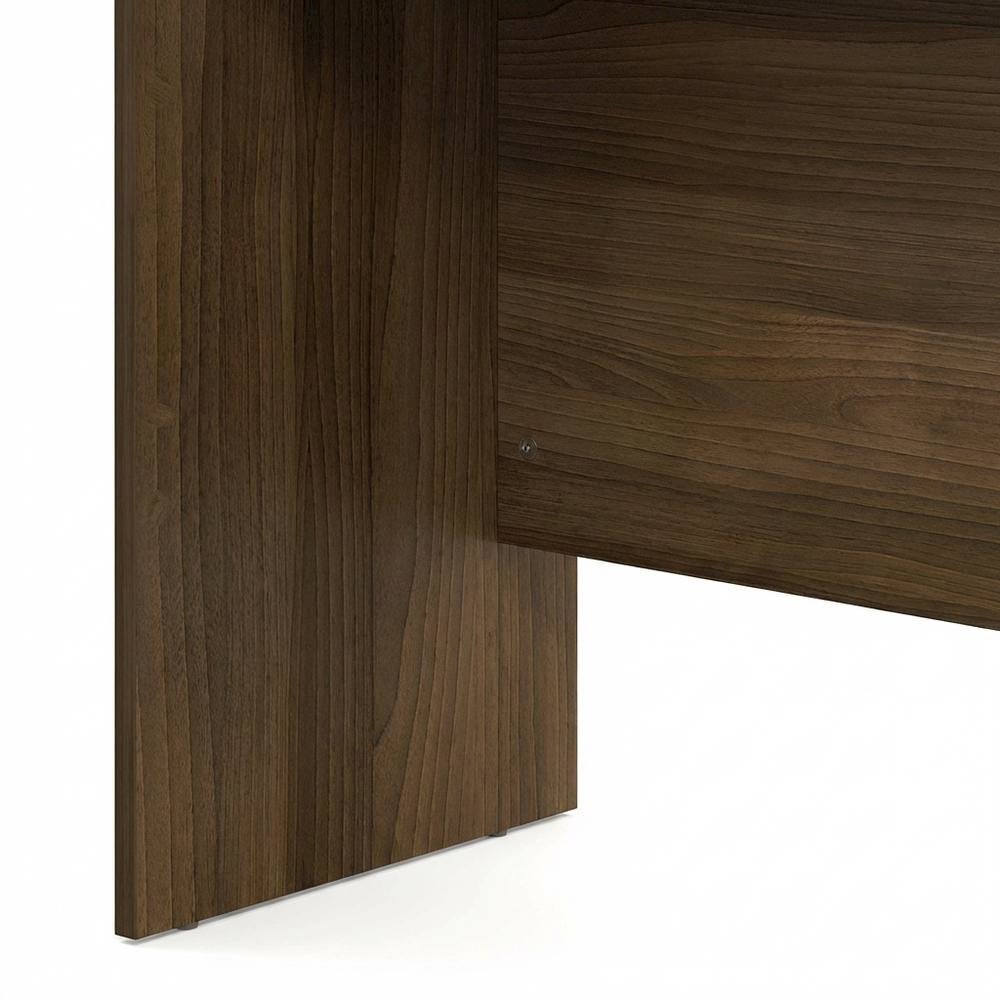 Modern Walnut 35-Inch Rectangular Desk Return For Executive Office Space