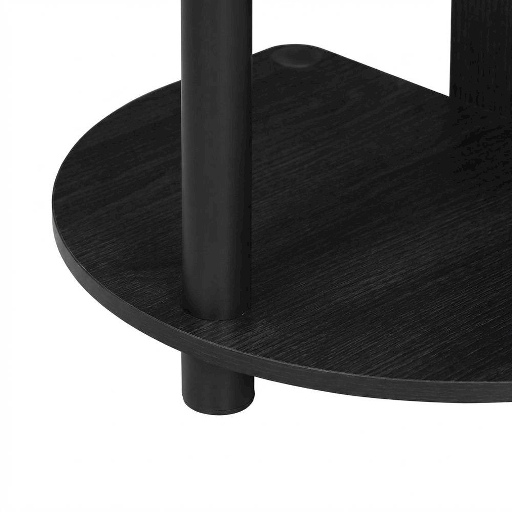 Compact Americano/Black Computer Desk With Shelves For Office Use