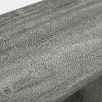 Compact French Oak Grey And Black Study Desk With Modern Design