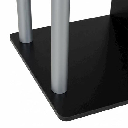 Black and Grey Computer Desk with Spacious Surface and Sturdy Frame