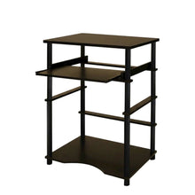 Espresso and Black Laptop Desk with Easy Assembly and Sturdy Build