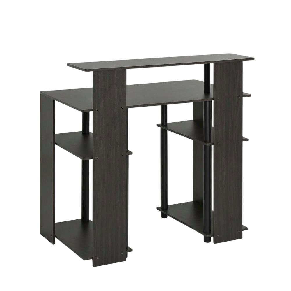 Walnut Finish Computer Writing Desk with Modern Design and Sturdy Build