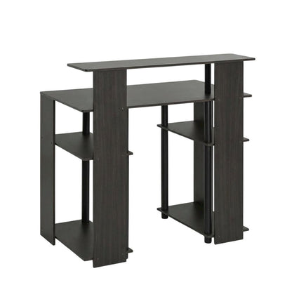 Walnut Finish Computer Writing Desk with Modern Design and Sturdy Build