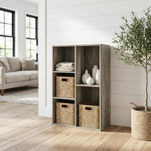Reversible 5-Cube Storage Shelf In French Oak Finish For Versatile Organization