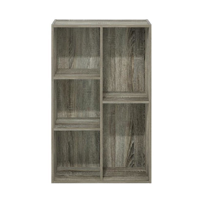 Reversible 5-Cube Storage Shelf In French Oak Finish For Versatile Organization